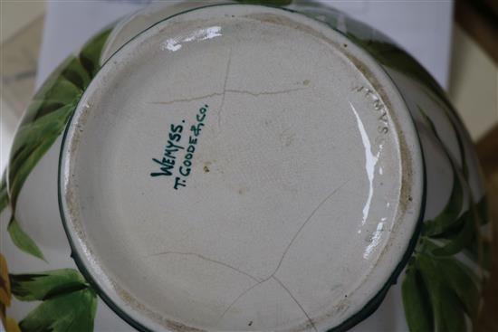 A Wemyss Daffodil pattern jardiniere height 16.5cm